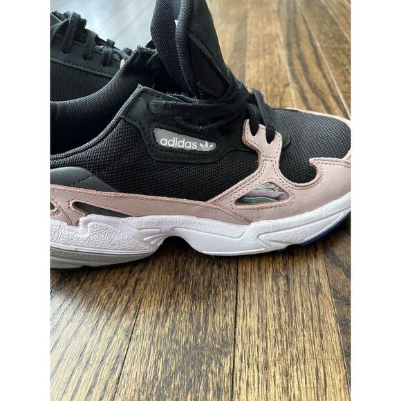 Adidas Falcon Black and Pink Kylie Jenner Shoes Size 7 Great Condition - Picture 2 of 10